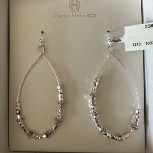 House of Harlow 1960 Sterling Silver Beaded Earrings new with tags